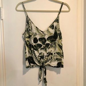 H&M Palm Print Crop Tank